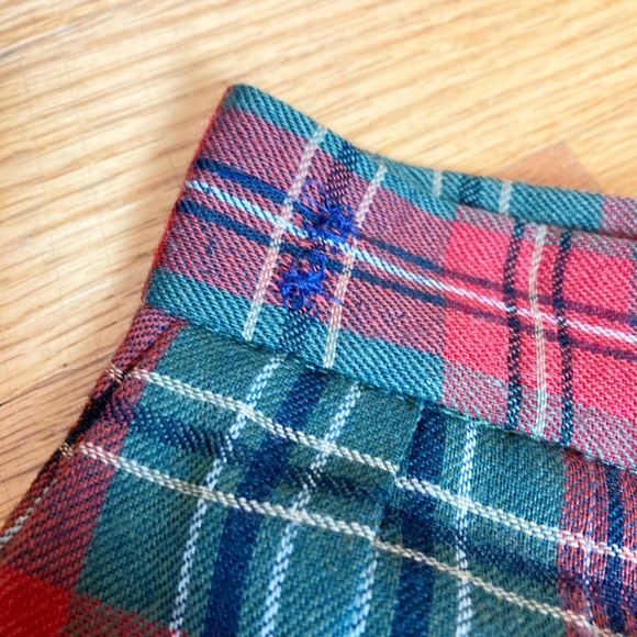 Vintage 90s Pleated Plaid Tartan Skorts 10 - Picture 5 of 7